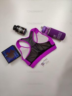 Спортивный топ с сеткой фуксия